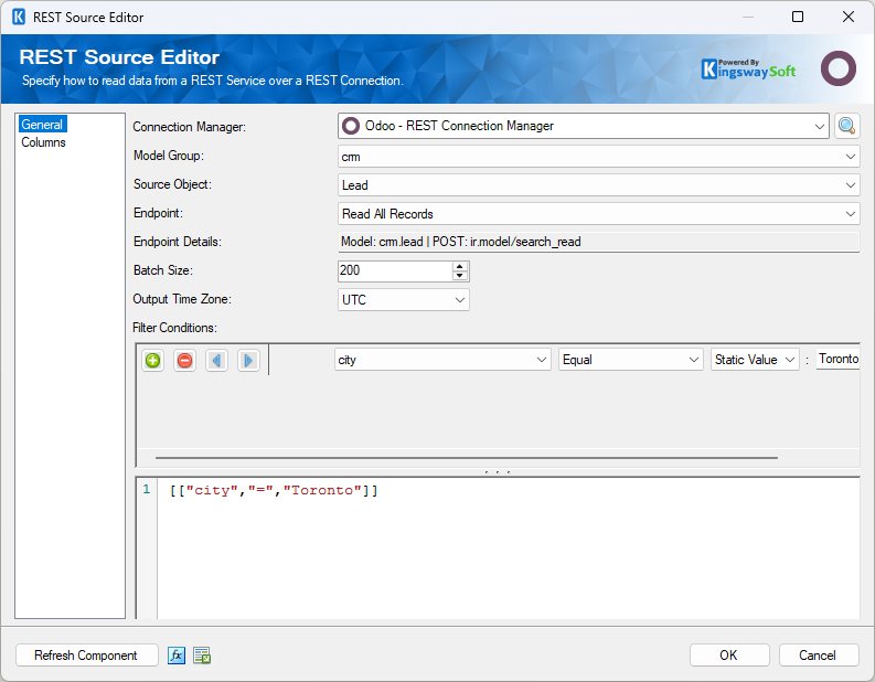 SSIS Odoo REST Source SSIS Odoo REST Source